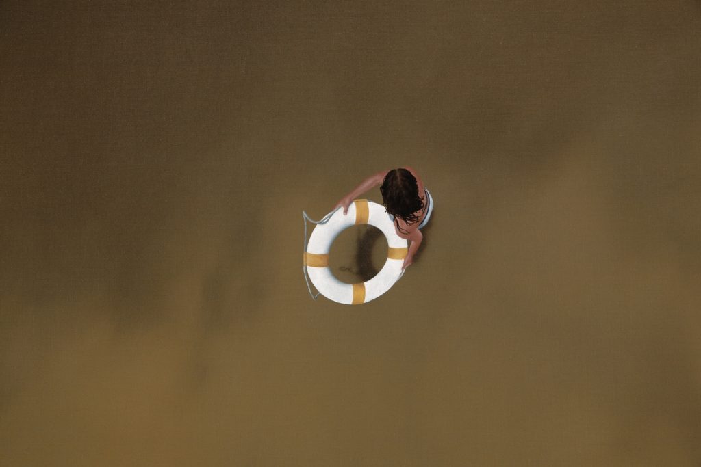 Untitled, 2009, oil on canvas, 140×240, collection of Wayne Yakes, Colorado, detail