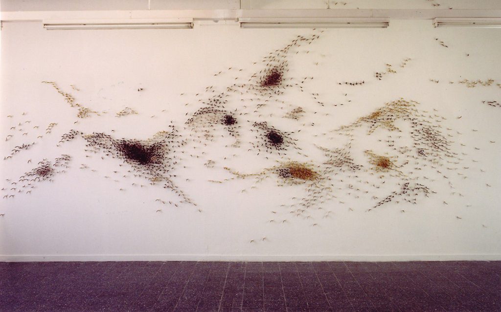 Local Unaesthetic, 2001, plastic and oil on 7m wall