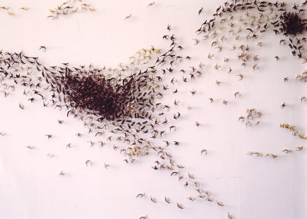Local Unaesthetic, 2001, plastic and oil on 7m wall detail