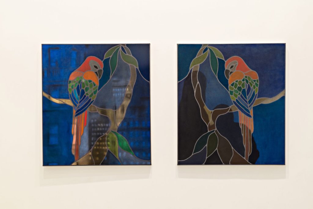 Lulou ,2015, acrylic and oil on canvas, 105×93 cm each