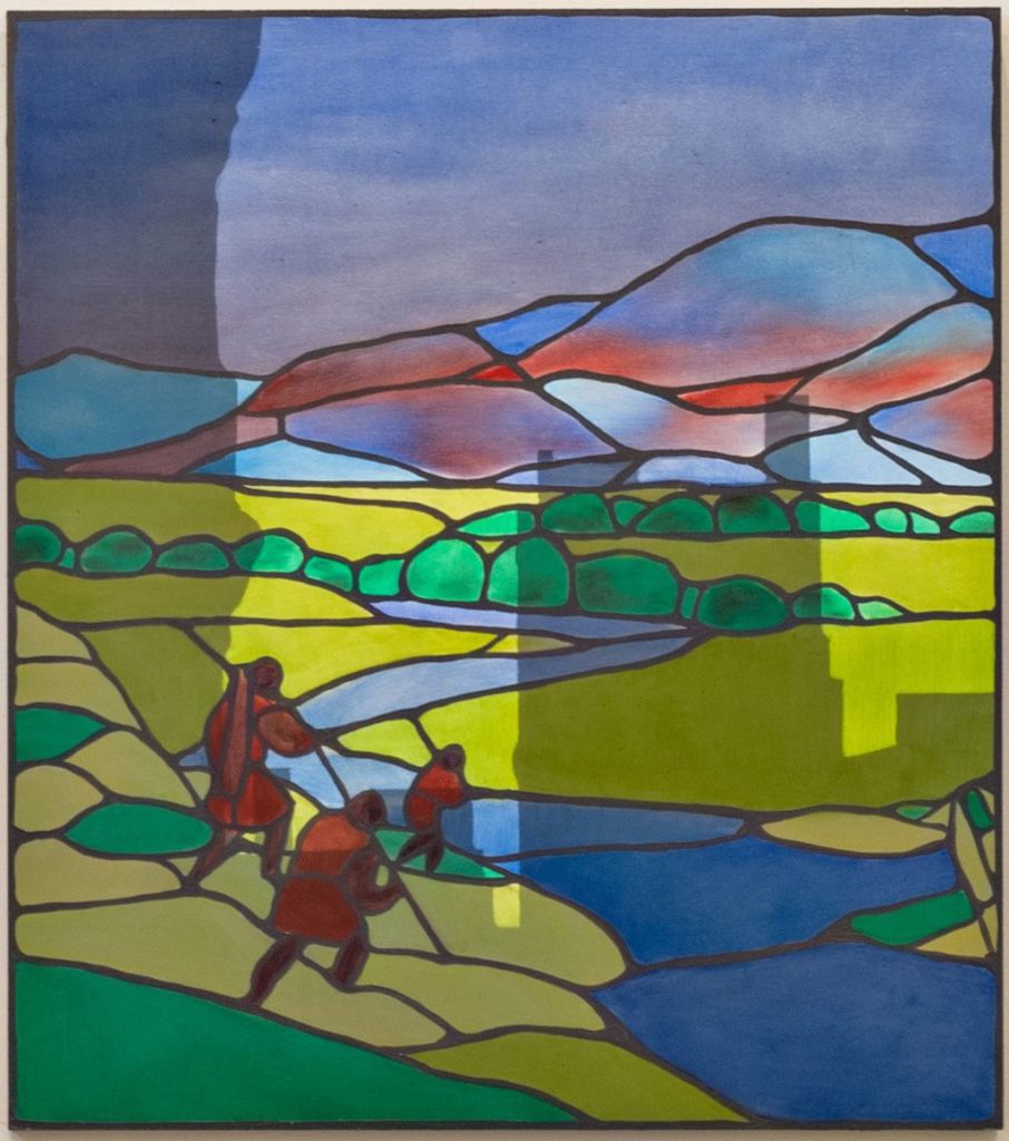 One Day( noon) , 2015, oil on black MDF, 53x47cm